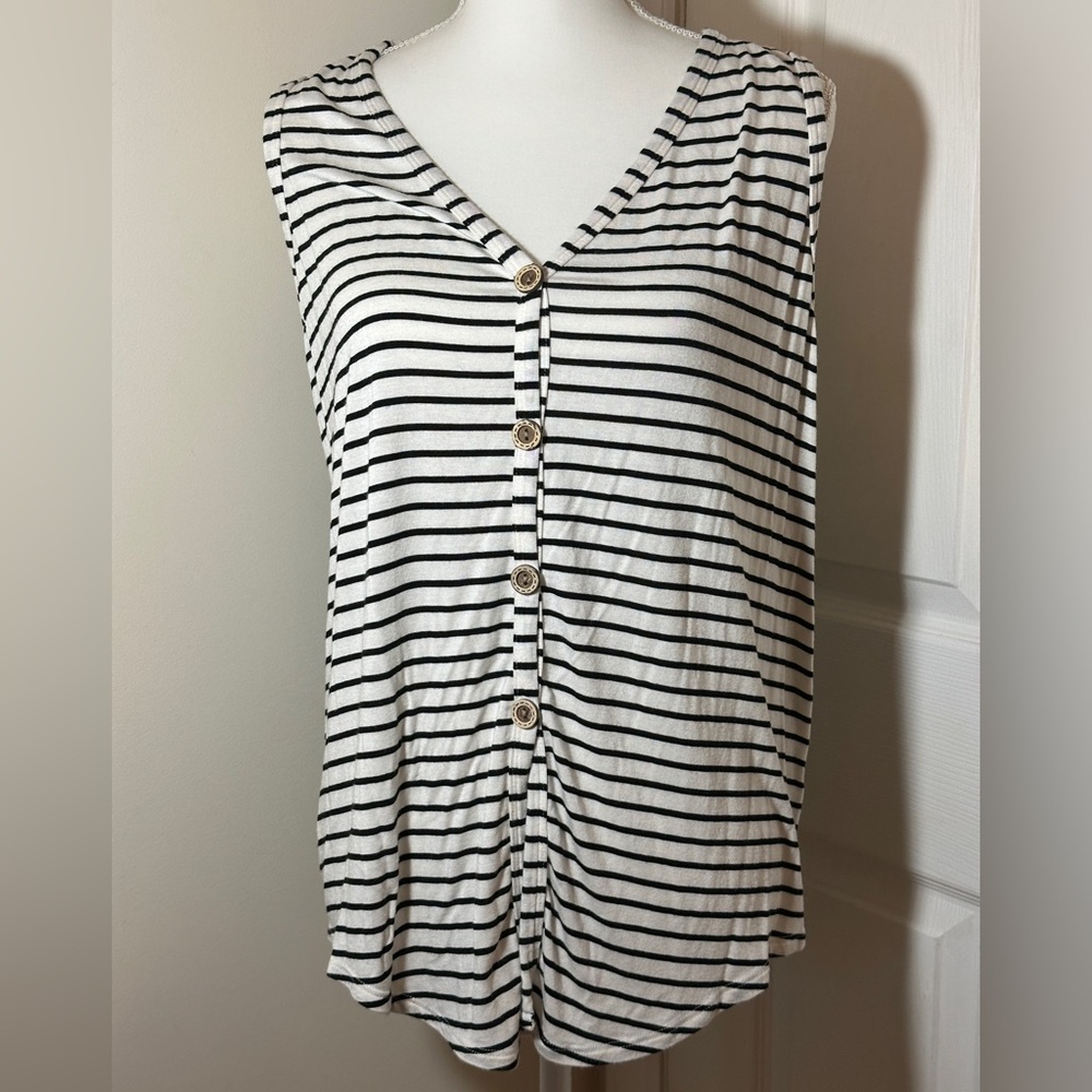 BiBi striped v-neck top.